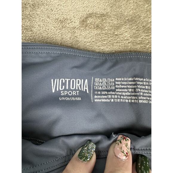 Victoria's Secret Sport Gray/Blue Leggings size Small Workout Gym Running - Picture 4 of 9